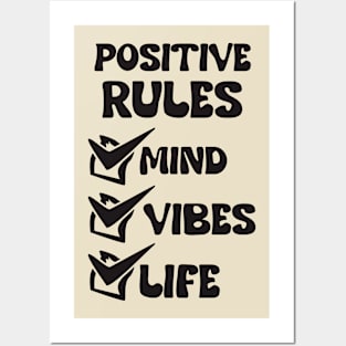 Positive Mind,Vibes,Life Posters and Art